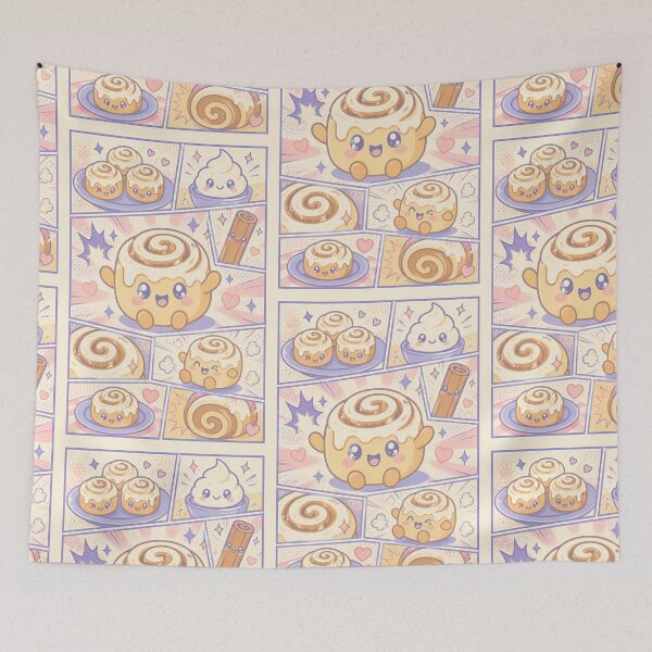 Item preview, Kawaii Cinnamon Roll Pop Panels designed and sold by Gift Phrase Studio.