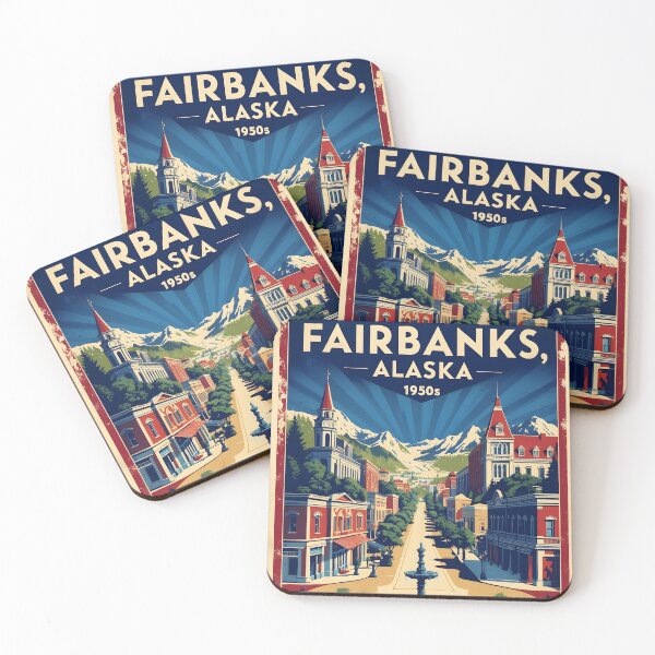 Item preview, Fairbanks Alaska 1950s USA Vintage Travel Tourism designed and sold by TravelersGems.