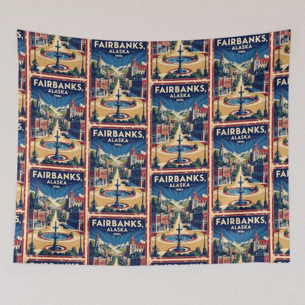 Item preview, Fairbanks Alaska 1950s USA Vintage Travel Tourism designed and sold by TravelersGems.