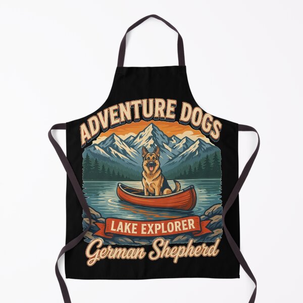 Item preview, Adventure Dogs – Lake Explorer | German Shepherd Vintage Canoe Camping designed and sold by No Excuses Supply.