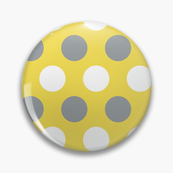 Item preview, Illuminating Yellow Ultimate Gray 2021 color and white large polka dots designed and sold by Feeling Artsy.