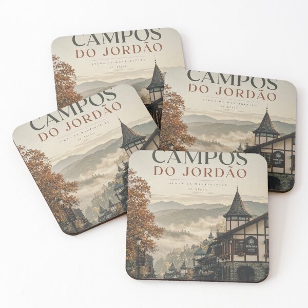 Item preview, Vintage Campos do Jordão Brazil Mountain Travel Poster designed and sold by sassav8.