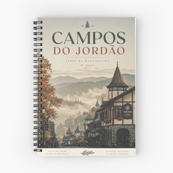 Item preview, Vintage Campos do Jordão Brazil Mountain Travel Poster designed and sold by sassav8.