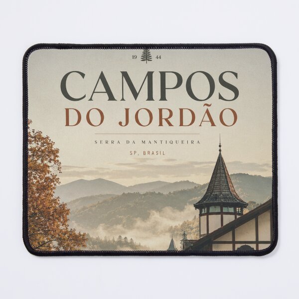 Item preview, Vintage Campos do Jordão Brazil Mountain Travel Poster designed and sold by sassav8.