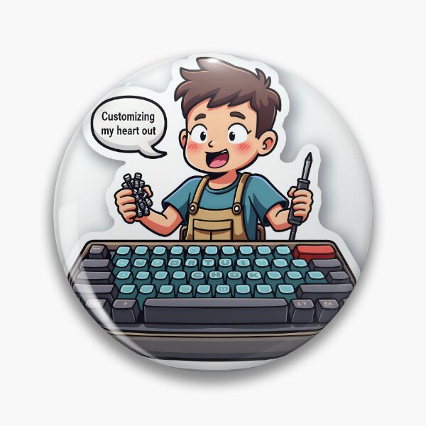 Item preview, Mechanical Keyboard Customizer: Passionate Builder T-Shirt - Funny Gift for Keyboard Enthusiasts designed and sold by Qubivibe.