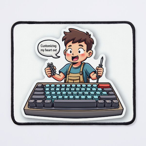 Item preview, Mechanical Keyboard Customizer: Passionate Builder T-Shirt - Funny Gift for Keyboard Enthusiasts designed and sold by Qubivibe.