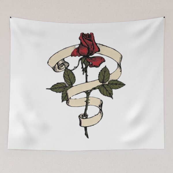 Item preview, Vintage Rose with Ribbon Banner designed and sold by DailyDoodlesBySumbul.