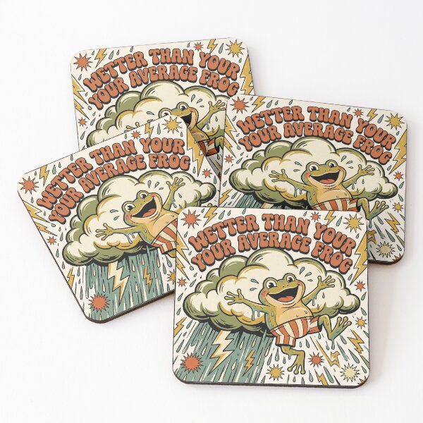 Item preview, Wetter Than Your Average Frog Shirt | Funny Retro 70s Frog Rain Graphic Tee designed and sold by DmaarGroup.