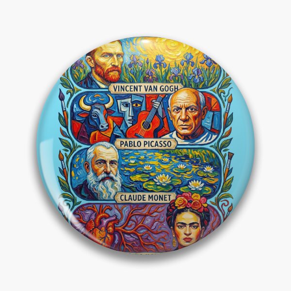 Item preview, Famous Painters History Icons Van Gogh Picasso Monet Frida designed and sold by TeeARTHY.