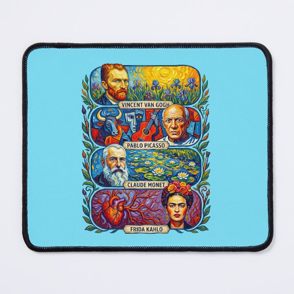 Item preview, Famous Painters History Icons Van Gogh Picasso Monet Frida designed and sold by TeeARTHY.