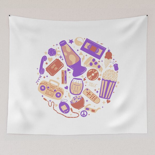 Item preview, Millennial 90s Throwback Era Orange Purple designed and sold by Lacey Stonesifer.