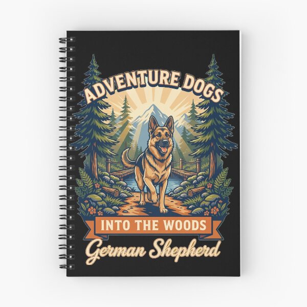 Item preview, Adventure Dogs – Into the Woods | German Shepherd Hiking Vintage Outdoor designed and sold by No Excuses Supply.