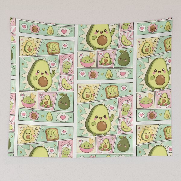 Item preview, Kawaii Avocado Pop Panels designed and sold by Gift Phrase Studio.