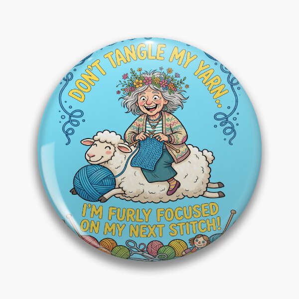 Item preview, Dont Tangle My Yarn Funny Knitting Grandma Sheep designed and sold by TeeARTHY.