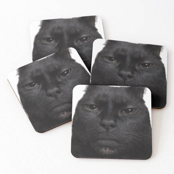 Item preview, Angry Black Cat Staring (Kinda cute) designed and sold by Lghomm.