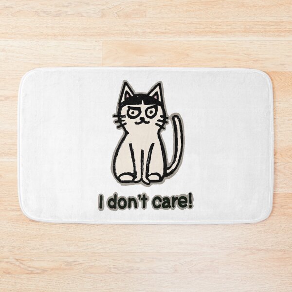 Item preview, "I don't care!" black & white bicolor cat with bangs designed and sold by BeLikeCat.