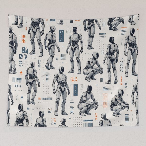 Item preview, Futuristic Humanoid Robot | AI Android Sci-Fi Tech Design designed and sold by TEEJAMBOREE.