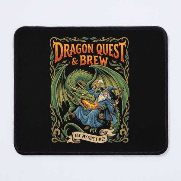 Item preview, Dragon Quest And Brew Fantasy Wizard Tabletop RPG designed and sold by TeeARTHY.