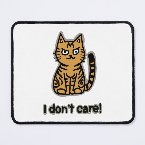 Item preview, "I don't care!" orange tabby cat designed and sold by BeLikeCat.