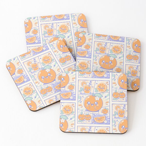Item preview, Kawaii Orange Pop Panels designed and sold by Magmashup.