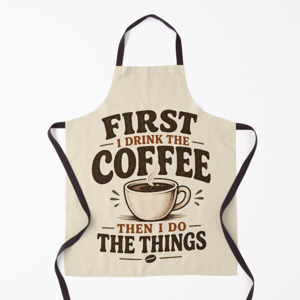 Item preview, First I Drink The Coffee Then I Do The Things Funny Retro Coffee Lover Vintage Caffeine designed and sold by piketo.