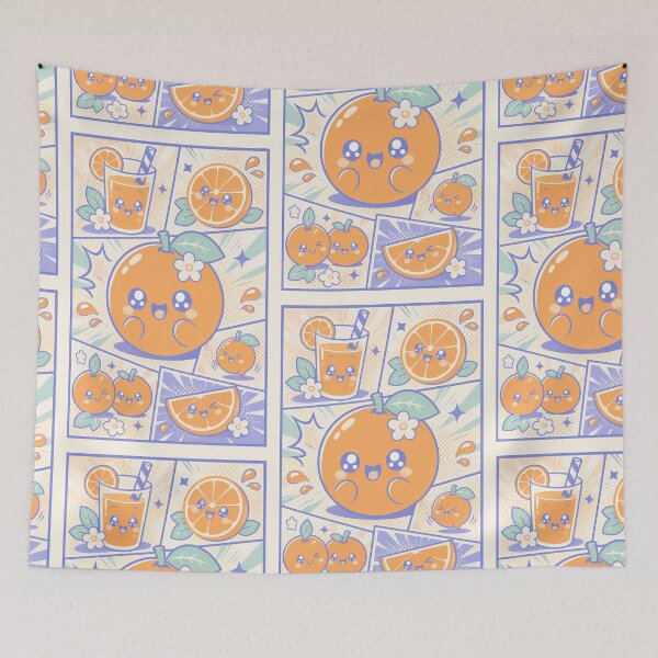 Item preview, Kawaii Orange Pop Panels designed and sold by Gift Phrase Studio.