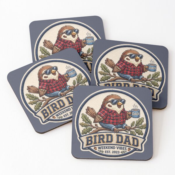 Item preview, Bird Dad Weekend Vibes Embroidered Sparrow Design designed and sold by MegaNovaArt.