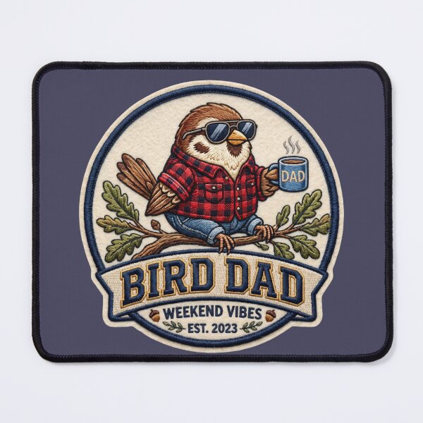 Item preview, Bird Dad Weekend Vibes Embroidered Sparrow Design designed and sold by MegaNovaArt.