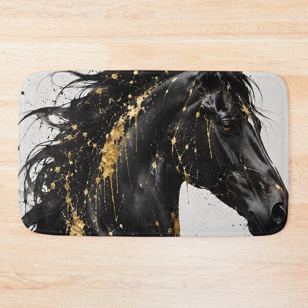 Item preview, Black Horse Wall Art – Luxury Equestrian Decor for Horse Lovers and Modern Homes designed and sold by DimoraGutyz.