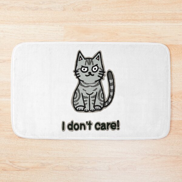Item preview, "I don't care!" tabby cat American shorthair designed and sold by BeLikeCat.