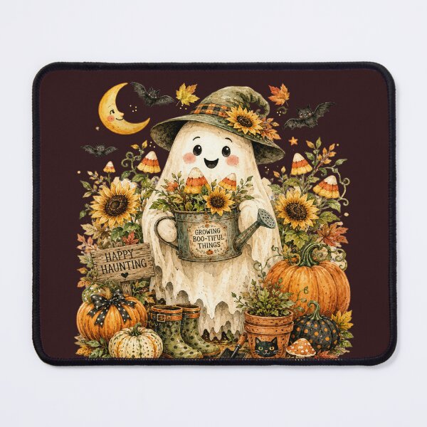 Item preview, Vintage Halloween Ghost Autumn Pumpkin Patch designed and sold by tamdevo1.