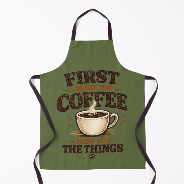 Item preview, First I Drink The Coffee Then I Do The Things Funny Retro Coffee Lover Vintage Caffeine designed and sold by piketo.