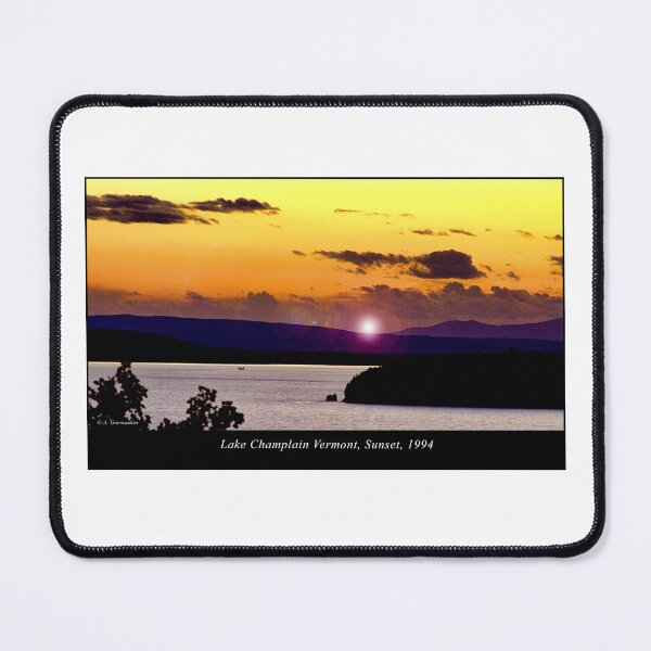 Item preview, Lake Champlain Vermont, Sunset, 1994, Retro Travel Photograph designed and sold by AMacGPhilly.