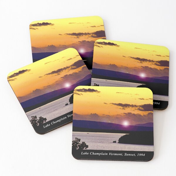 Item preview, Lake Champlain Vermont, Sunset, 1994, Retro Travel Photograph designed and sold by AMacGPhilly.