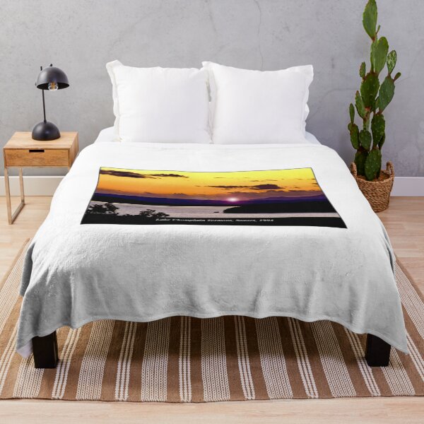 Item preview, Lake Champlain Vermont, Sunset, 1994, Retro Travel Photograph designed and sold by AMacGPhilly.