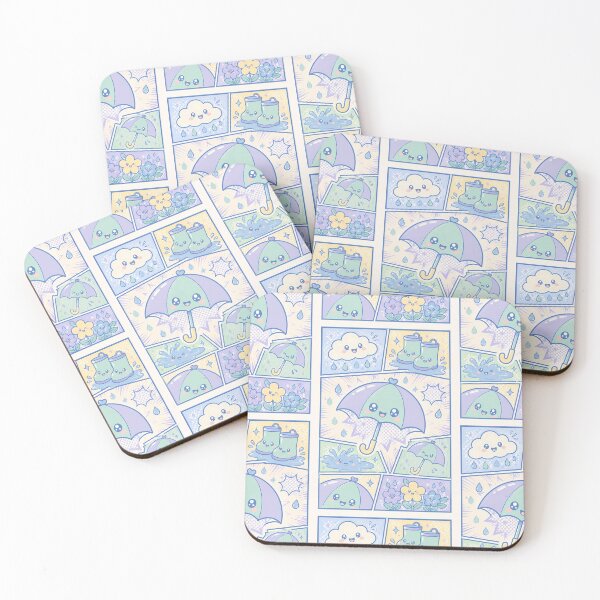 Item preview, Kawaii Rainy Umbrella Pop Panels designed and sold by Gift Phrase Studio.