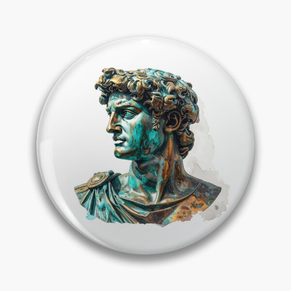 Item preview, Roman Bust Patina Statue Design designed and sold by BetweenForms.