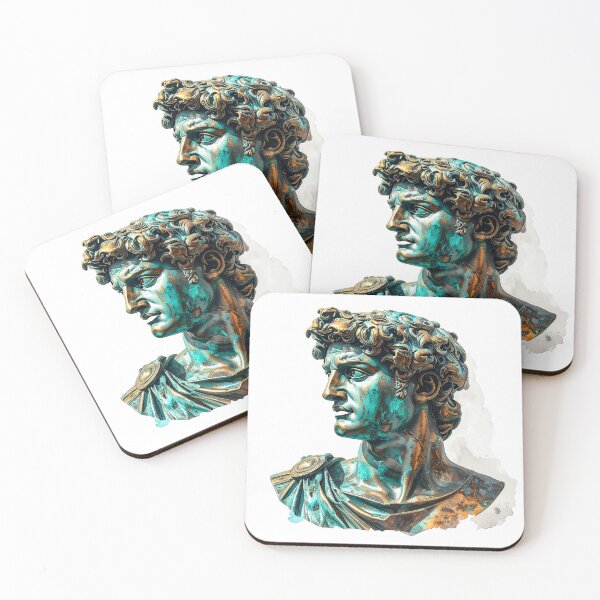 Item preview, Roman Bust Patina Statue Design designed and sold by BetweenForms.
