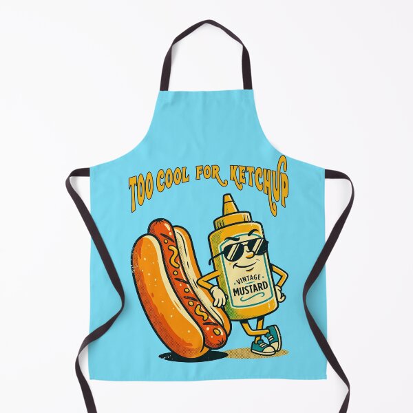 Item preview, Too Cool For Ketchup Funny Mustard Hot Dog Food Joke designed and sold by TeeARTHY.