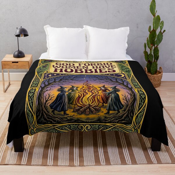 Item preview, God Forbid Women Have Hobbies Funny Witch Coven designed and sold by TeeARTHY.
