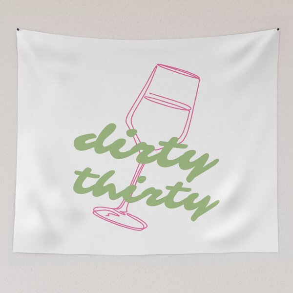 Item preview, Dirty Thirty Retro 30th Birthday Shirt | Funny Thirtieth Birthday Wine Lover Gift designed and sold by ice-apparel.