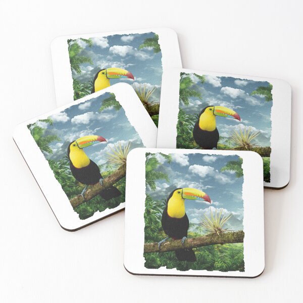 Artikelvorschau, Kielbrusttukan mit Dschungelblick entworfen und verkauft von GeschenksDesign.