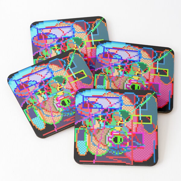 Item preview, Adversarial Patch Cyberpunk Glitch Pixel Art A Anti Surveillance designed and sold by RetroRlx.