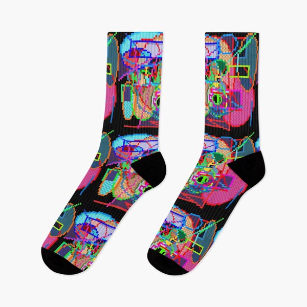 Item preview, Adversarial Patch Cyberpunk Glitch Pixel Art A Anti Surveillance designed and sold by RetroRlx.