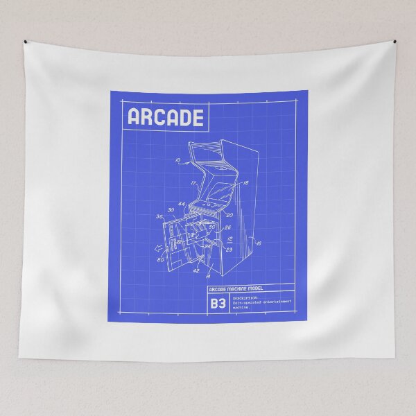 Artikelvorschau, Arcade Retro Blueprint entworfen und verkauft von Sea Sand 93428.