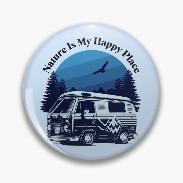 Item preview, Vintage Camper Van Mountain Adventure Nature Design designed and sold by Sachie's Studio.