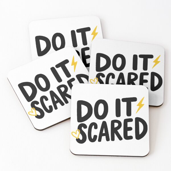 Item preview, Do It Scared – Motivational Typography Design designed and sold by FairX.