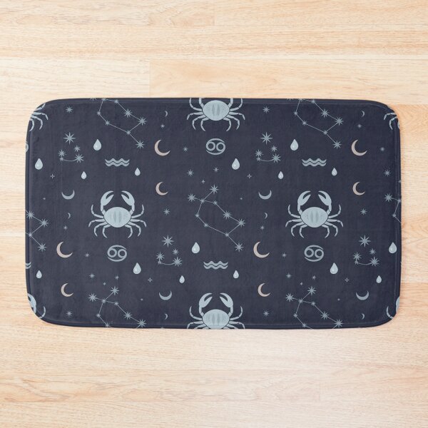 Item preview, Cancer Crab Zodiac Pattern | Celestial Moon Seamless Repeat designed and sold by Midnight Veil Designs.