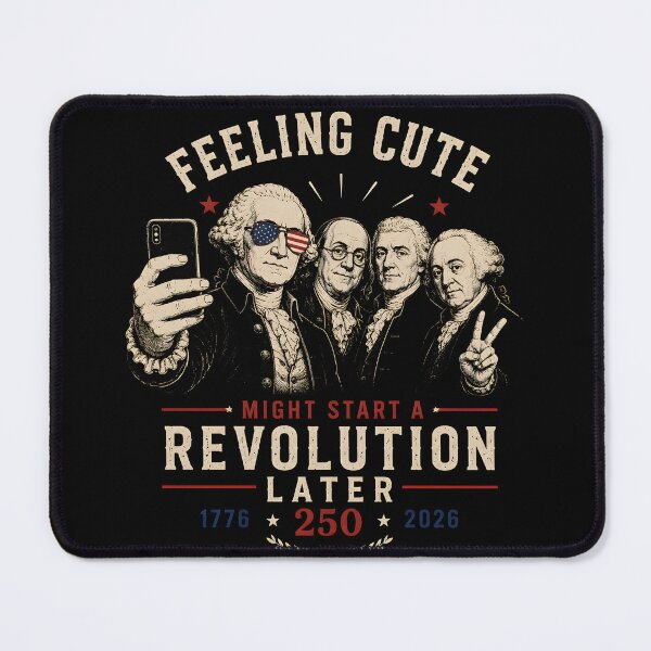 Item preview, Feeling Cute Might Start a Revolution Later | Founding Fathers Selfie | America 250 | Funny 4th of July Shirt designed and sold by Lina Caro.
