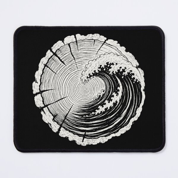 Item preview, Woodgrain Ocean Waves Coastal Aesthetic Nature Art designed and sold by Eh Plus Designs.